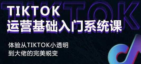 《Tiktok运营基础入门系统课》从tiktok小白到大佬的完美蜕变-韬哥副业项目资源网