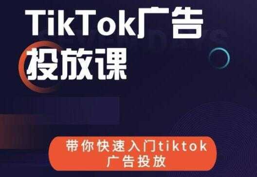 《跨境B哥TIKTOK广告投放课》带你快速入门TIKTOK广告投放-韬哥副业项目资源网