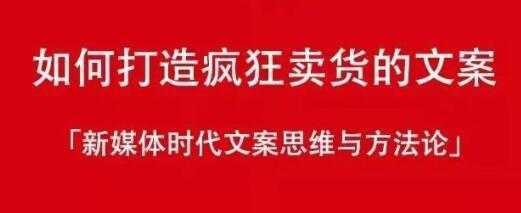 新媒体时代《如何打造疯狂卖货文案》文案思维与方法论-韬哥副业项目资源网