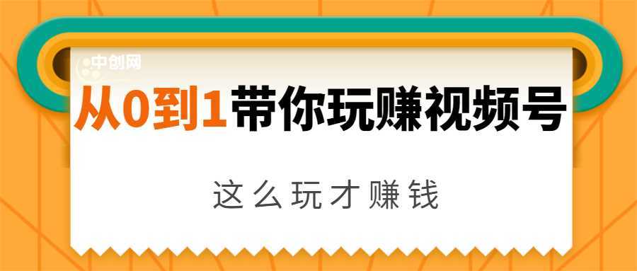 从0到1带你玩赚视频号：这么玩才赚钱，日引流500+日收入1000+核心玩法-韬哥副业项目资源网