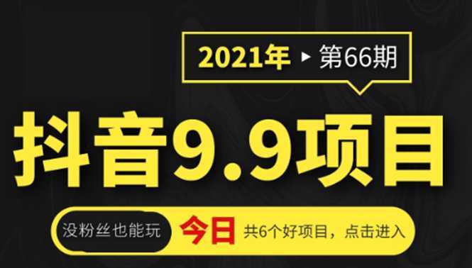 抖音9.9课程项目，没粉丝也能卖课，一天300+粉易变现-韬哥副业项目资源网