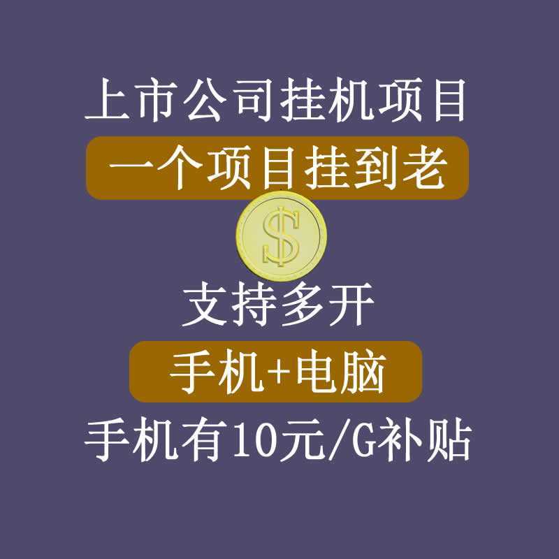 正规挂机项目，支持手机电脑一起挂，支持虚拟机多开，可以挂到老-韬哥副业项目资源网