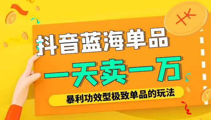 某公众号付费文章：抖音蓝海单品，一天卖一万！暴利功效型极致单品的玩法-韬哥副业项目资源网