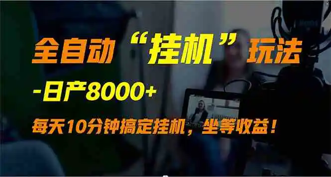 （9596期）全自动“挂机”玩法，实现睡后收入，日产8000+-韬哥副业项目资源网