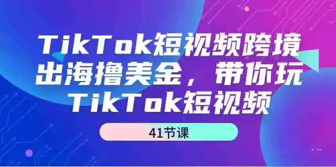 （9155期）TikTok短视频跨境出海撸美金，带你玩TikTok短视频（41节课）-韬哥副业项目资源网