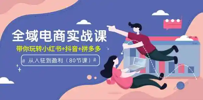 （9529期）全域电商实战课：从入驻到盈利，带你玩转小红书+抖音+拼多多（80节课）-韬哥副业项目资源网