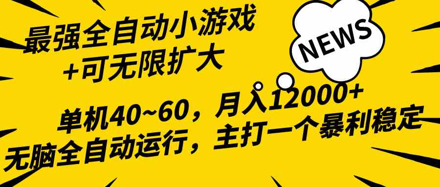 （10046期）2024最新全网独家小游戏全自动，单机40~60,稳定躺赚，小白都能月入过万-韬哥副业项目资源网