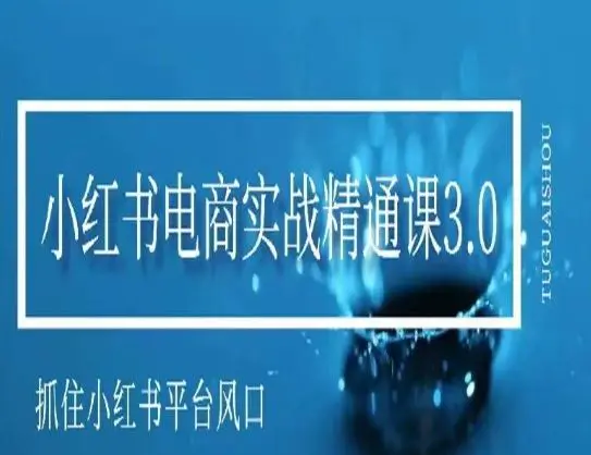 小红书电商实战精通课3.0，抓住小红书平台的风口，不错过有一个赚钱的机会-韬哥副业项目资源网