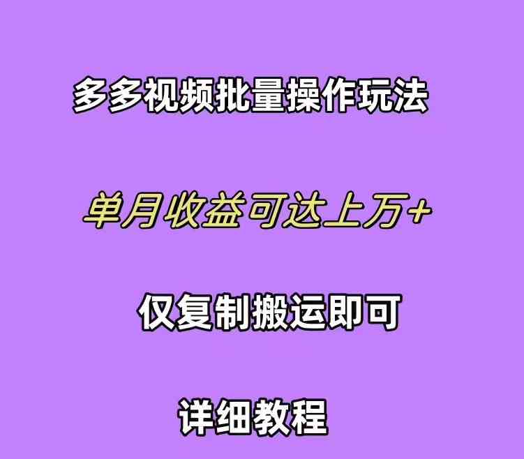 （10029期）拼多多视频带货快速过爆款选品教程 每天轻轻松松赚取三位数佣金 小白必…-韬哥副业项目资源网