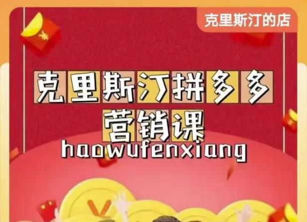 克里斯汀拼多多运营课，适合小白初涉平台，低成本入门-韬哥副业项目资源网