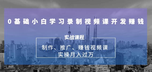 实操月入过万的网课制作、推广、赚钱，0基础学习录制视频课赚钱-韬哥副业项目资源网