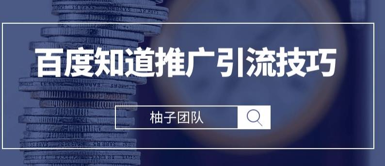 2021最新百度知道推广引流技巧，分分钟就能学会【视频课程】-韬哥副业项目资源网