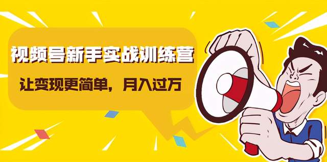 龟课视频号新手实战训练营，让变现更简单，玩赚视频号，轻松月入过万-韬哥副业项目资源网