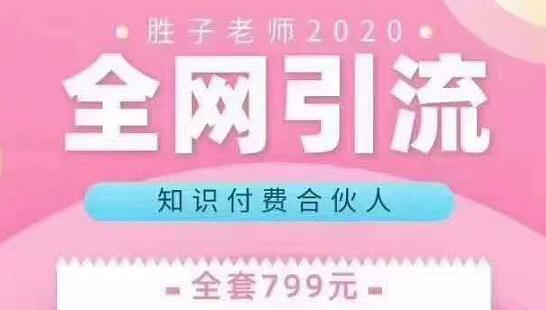 胜子老师全网引流知识付费合伙人,多种引流渠道【视频课程】-韬哥副业项目资源网