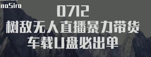 树敌‮习研‬社0712抖音无人直播暴力带货车载U盘必出单，单号单日产出300纯利润-韬哥副业项目资源网