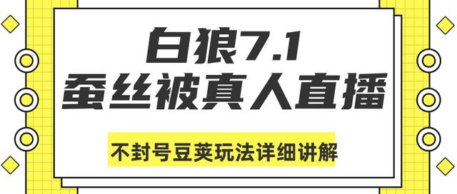 白狼敢死队7月1号最新抖音课程：蚕丝被真人直播不封号豆荚（dou+）玩法详细讲解-韬哥副业项目资源网