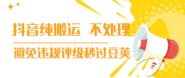 【新技术】抖音纯搬运 不处理 小技巧，30秒发一个作品，避免违规评级秒过豆荚(无水印)-韬哥副业项目资源网