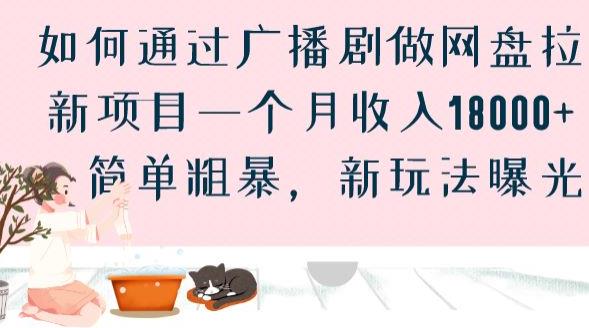 如何通过广播剧做网盘拉新项目一个月收入18000+，简单粗暴，新玩法曝光【揭秘】-韬哥副业项目资源网