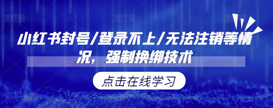 小红书封号/登录不上/无法注销等情况，强制换绑技术【揭秘】-韬哥副业项目资源网