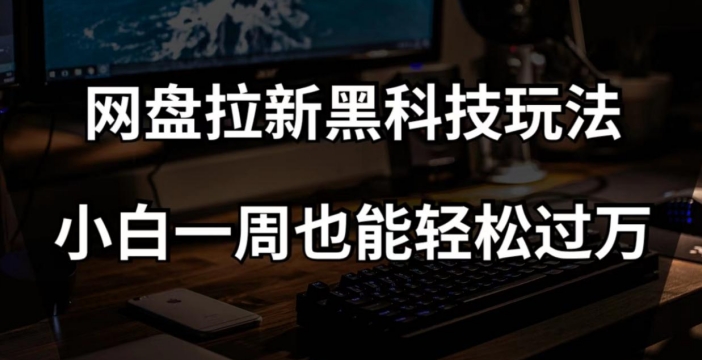 网盘拉新黑科技玩法，小白一周也能轻松过万【全套视频教程+黑科技】【揭秘】-韬哥副业项目资源网