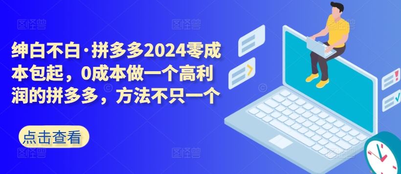 拼多多2024零成本包起，0成本做一个高利润的拼多多，方法不只一个-韬哥副业项目资源网