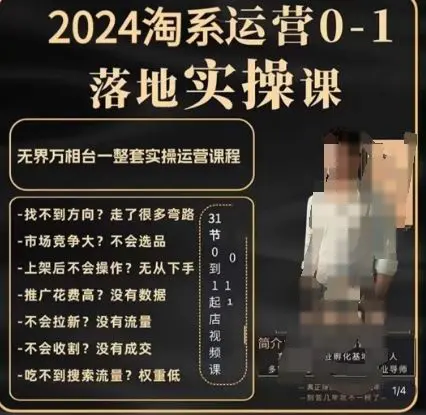 老肥电商·2024淘系运营从0-1落地实操课，无界万相台一整套实操运营课程-韬哥副业项目资源网