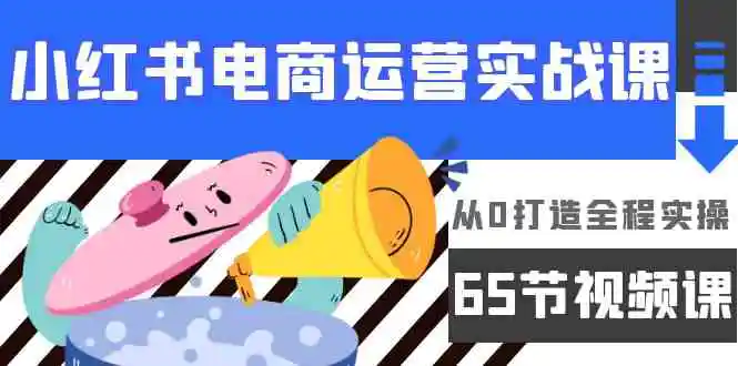 小红书电商运营实战课，从0打造全程实操（63节视频课）-韬哥副业项目资源网