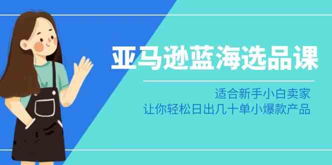 亚马逊蓝海选品课：适合新手小白卖家，让你轻松日出几十单小爆款产品-韬哥副业项目资源网