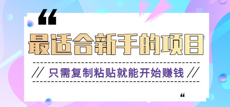 2024最适合新手操作的项目，新手小白只需复制粘贴就能开始赚钱【视频教程+软件】-韬哥副业项目资源网