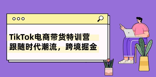 TikTok电商带货特训营，跟随时代潮流，跨境掘金（8节课）-韬哥副业项目资源网