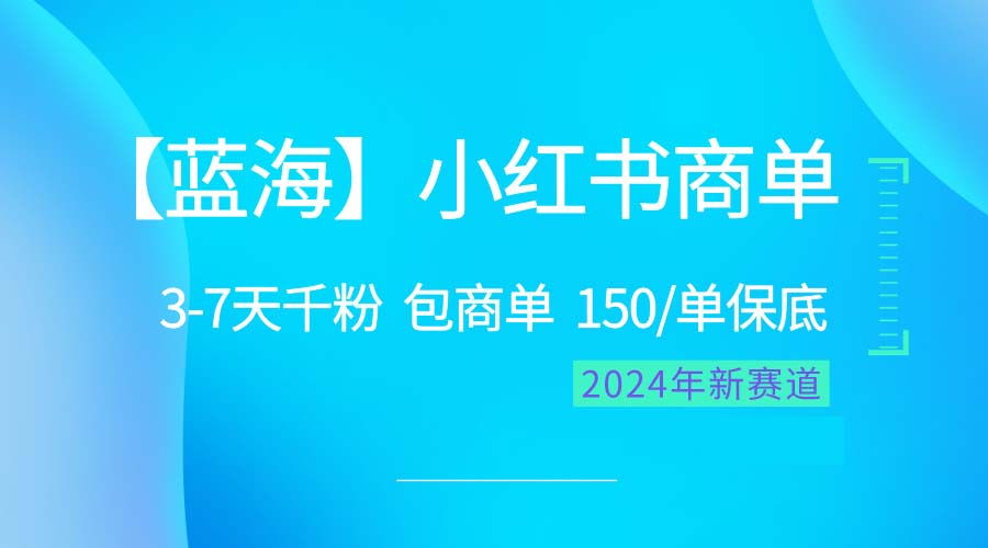 （10232期）2024蓝海项目【小红书商单】超级简单，快速千粉，最强蓝海，百分百赚钱-韬哥副业项目资源网