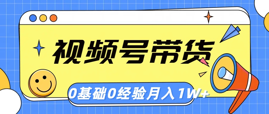 （10723期）微信视频号轻创业卖货，零基础，零经验，月入1w-韬哥副业项目资源网