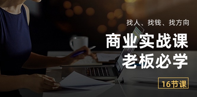 （10710期）商业服务实战演练课【老总必会】：请人、挣钱、找方向（16堂课）-韬哥副业项目资源网