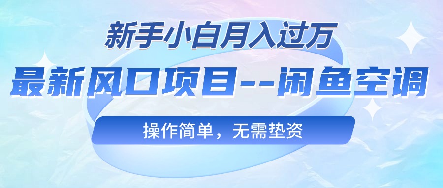 （10767期）最新风口项目—闲鱼空调，新手小白月入过万，操作简单，无需垫资-韬哥副业项目资源网