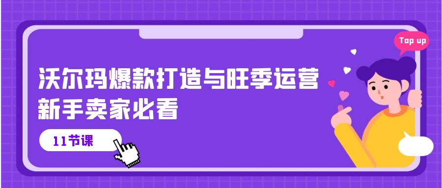 沃尔玛爆款打造与旺季运营，新手卖家必看（11节视频课）-韬哥副业项目资源网