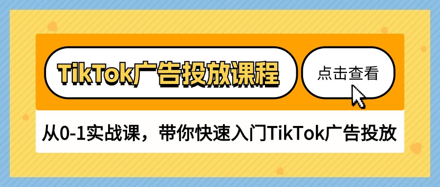 TikTok广告投放课程，从0-1实战课，带你快速入门TikTok广告投放（30节课）-韬哥副业项目资源网