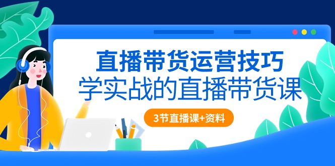 （10229期）直播带货运营技巧，学实战的直播带货课（3节直播课+配套资料）-韬哥副业项目资源网