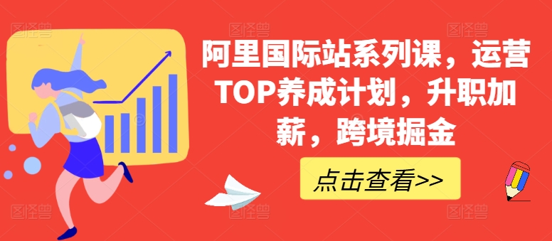 阿里国际站系列课，运营TOP养成计划，升职加薪，跨境掘金-韬哥副业项目资源网