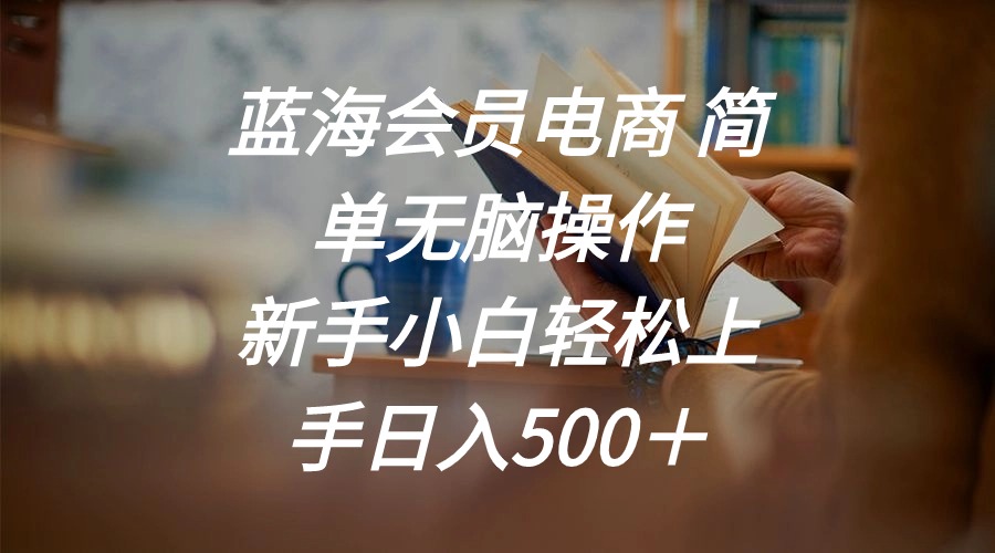 （11068期）瀚海会员电商 简易没脑子实际操作 新手入门快速上手日入500＋-韬哥副业项目资源网