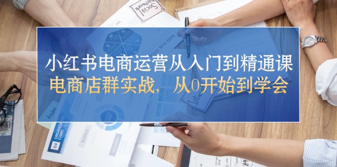 小红书电商运营从入门到精通课，电商店群实战，从0开始到学会-韬哥副业项目资源网