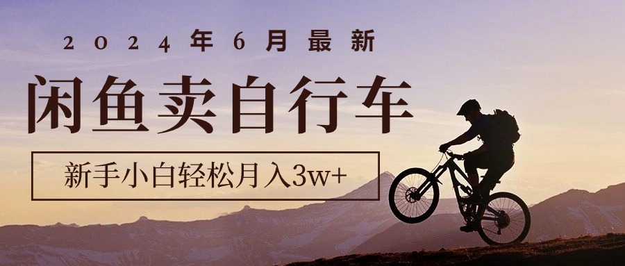 （10915期）2024年6月全新淘宝闲鱼单车，新手入门轻轻松松月收入3w 新项目-韬哥副业项目资源网