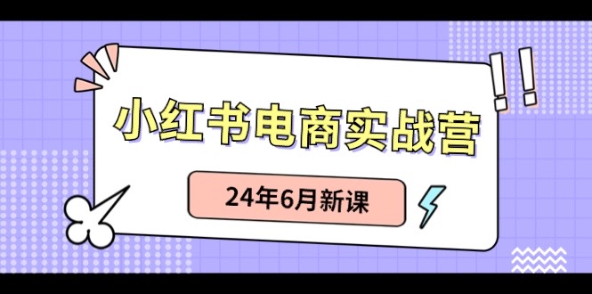 小红书电商实战营：小红书笔记带货和无人直播，24年6月新课-韬哥副业项目资源网