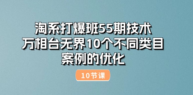 淘系打爆班55期技术：万相台无界10个不同类目案例的优化（10节）-韬哥副业项目资源网