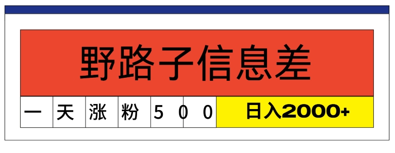 全新《1000个野路子信息差》新模式，字幕视频，单独著作暴粉5000 ，新手快速上手-韬哥副业项目资源网