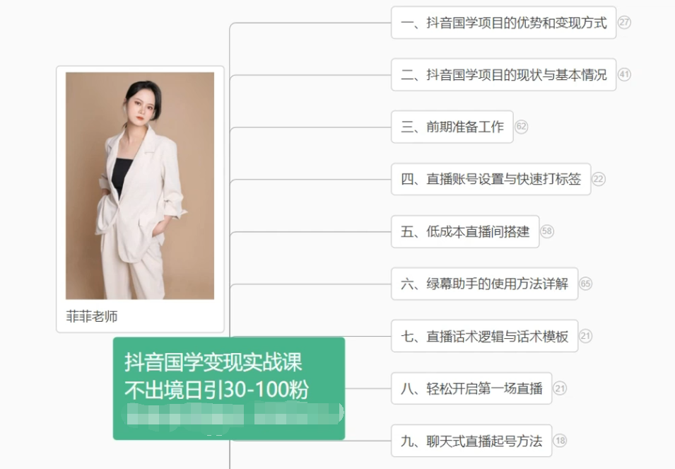 抖音国学变现项目：不出境日引30-100粉实战课程-韬哥副业项目资源网