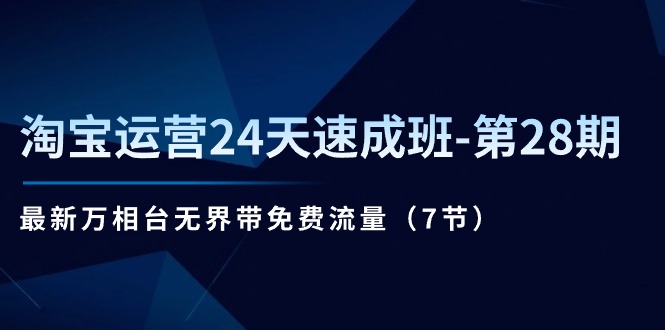 （11182期）淘宝运营24天速成班-第28期：最新万相台无界带免费流量（7节）-韬哥副业项目资源网