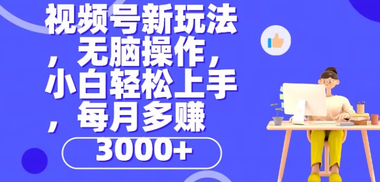 微信视频号新模式，没脑子实际操作，新手也可以快速上手，每一个月挣到3000-韬哥副业项目资源网