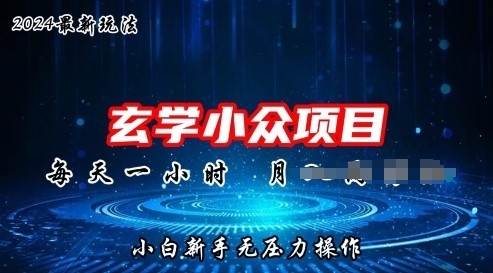 2024年新版本风水玄学冷门游戏玩法新项目，零门槛高收益，新手入门没压力实际操作-韬哥副业项目资源网