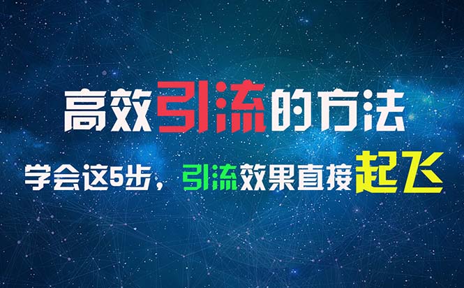 （11776期）高效引流的方法，可以帮助你日引300+创业粉，一年轻松收入30万，比打工强-韬哥副业项目资源网