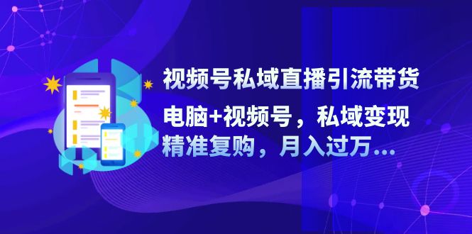 （12249期）视频号私域直播引流带货：电脑+视频号，私域变现，精准复购，月入过万…-韬哥副业项目资源网